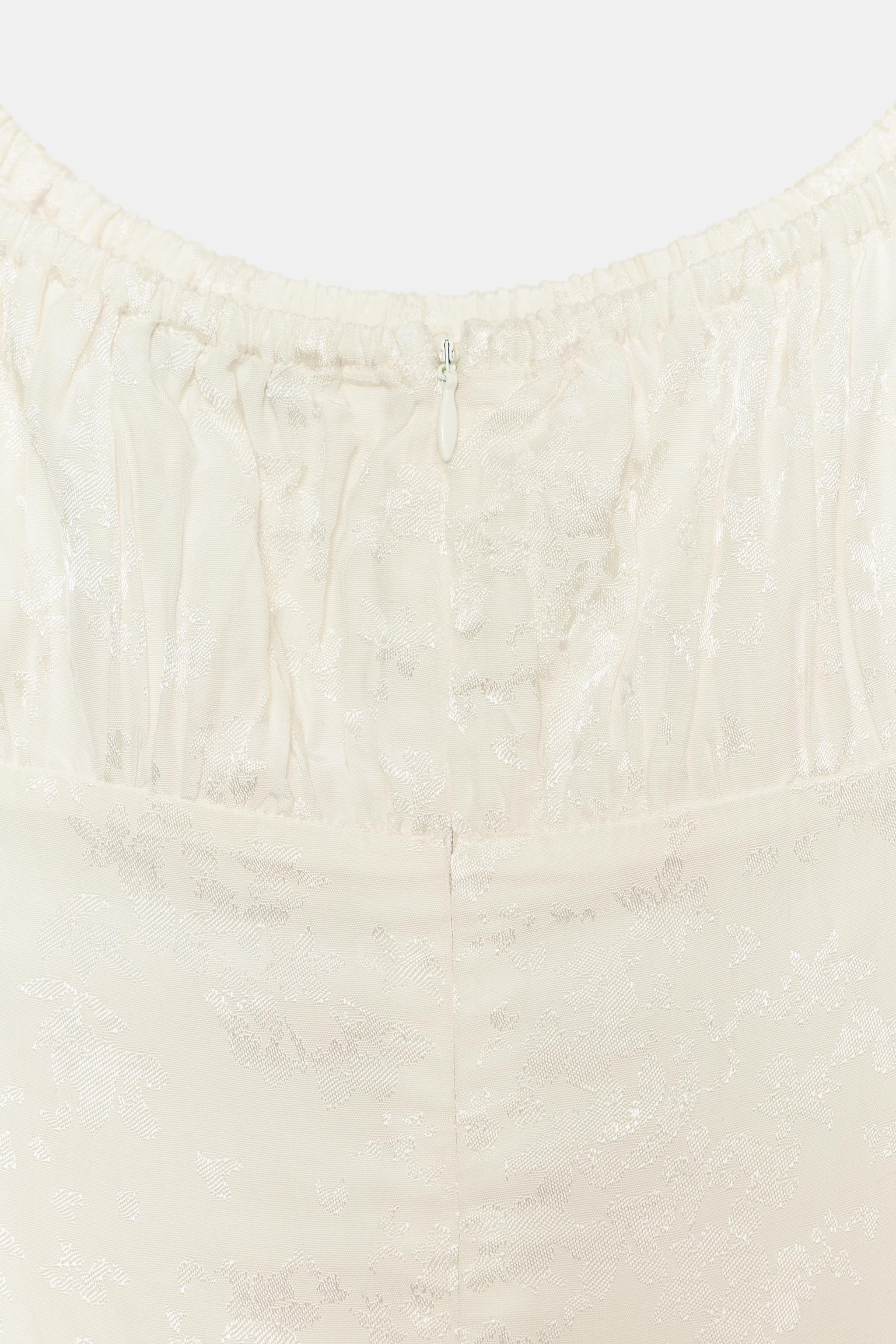 JACQUARD MINI DRESS WITH TIES